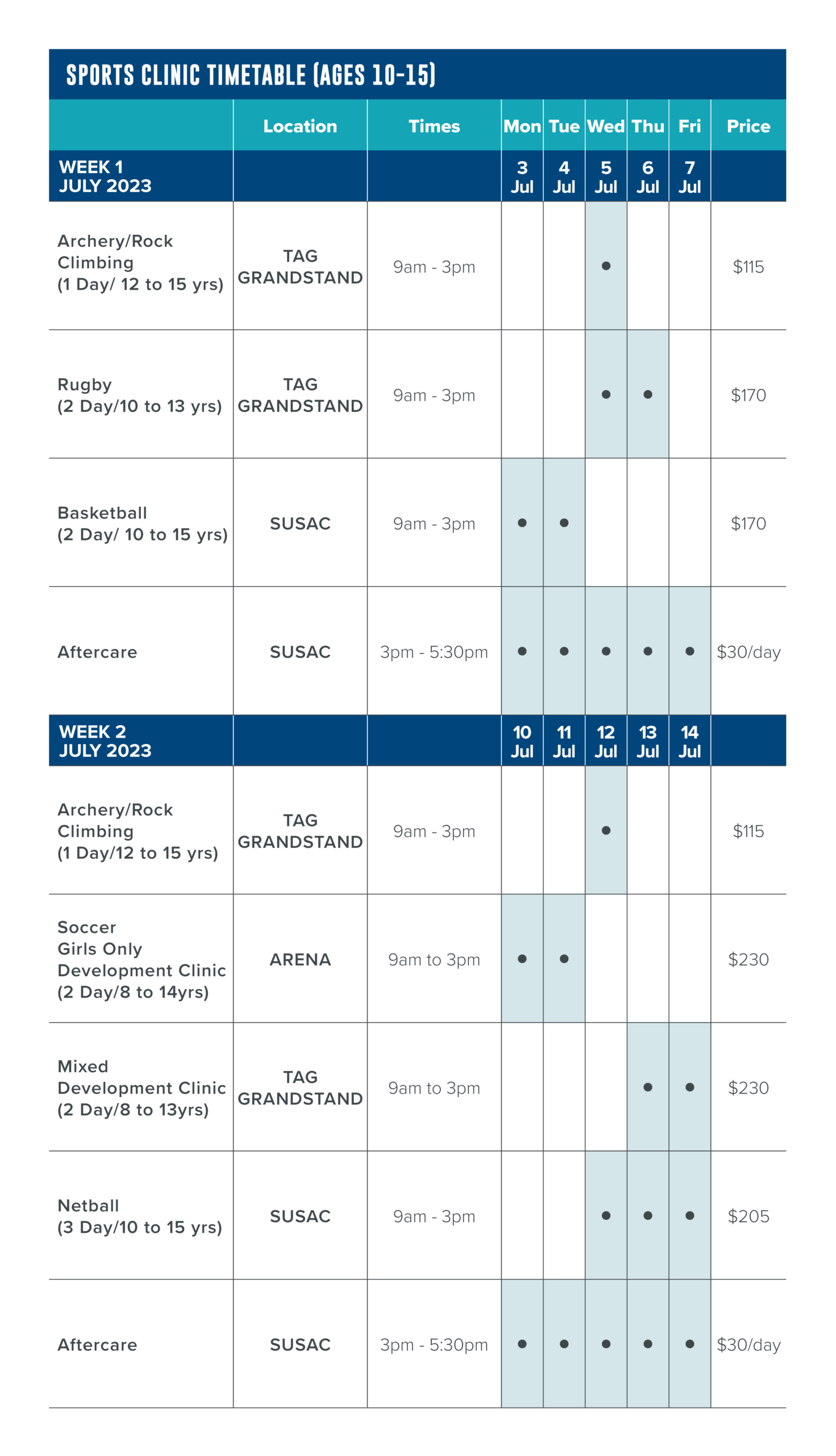 School Holiday Program - Sydney Uni Sport & Fitness - Sports Camp